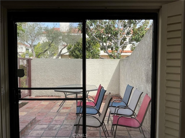 view of sunroom