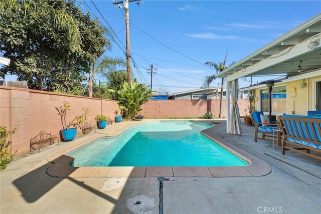 view of pool with a patio area