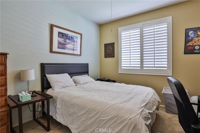 bedroom with carpet floors