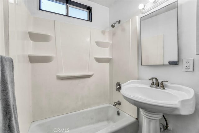 bathroom with shower / bathing tub combination