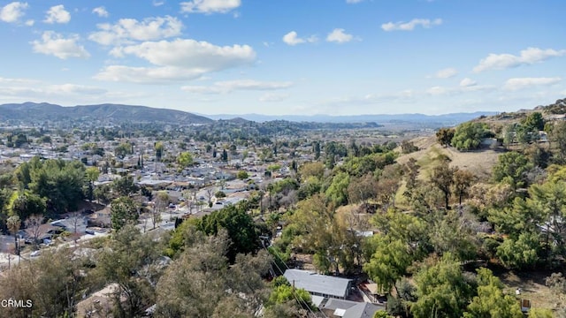 bird's eye view featuring a mountain view