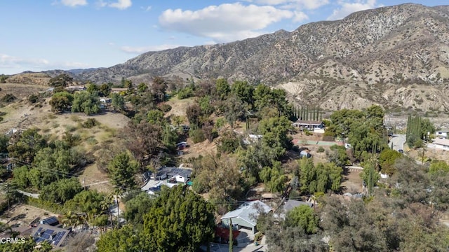 aerial view featuring a mountain view