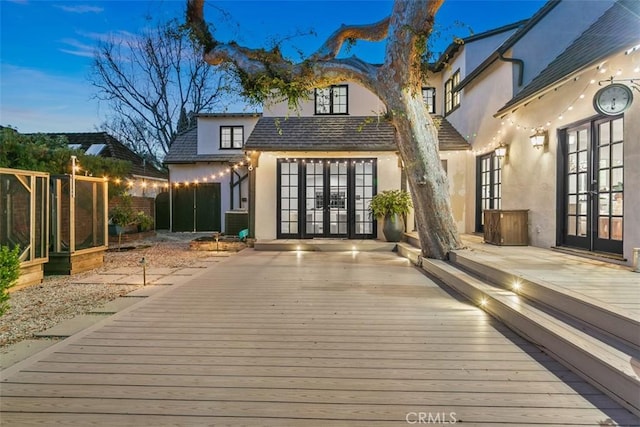 exterior space with french doors