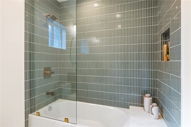 bathroom featuring tub / shower combination