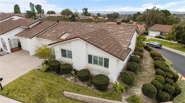 aerial view with a residential view