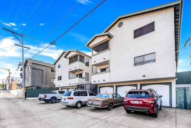 view of property with a garage