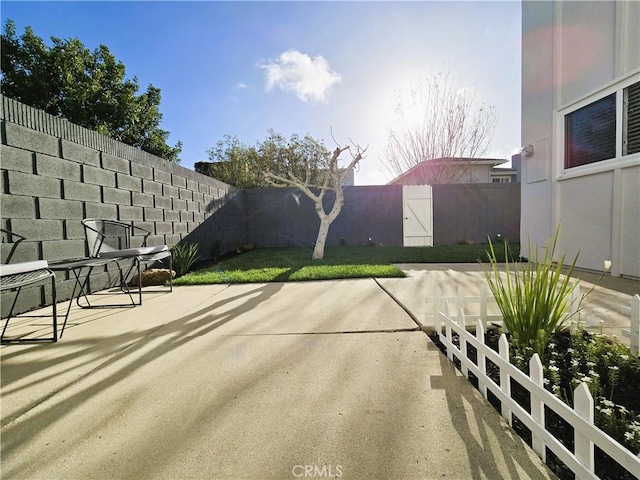 view of patio / terrace with a fenced backyard