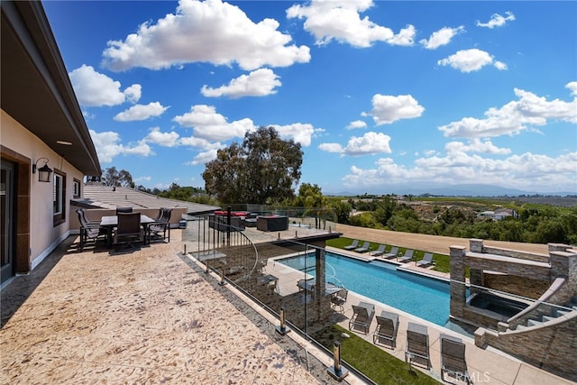 view of pool with a patio