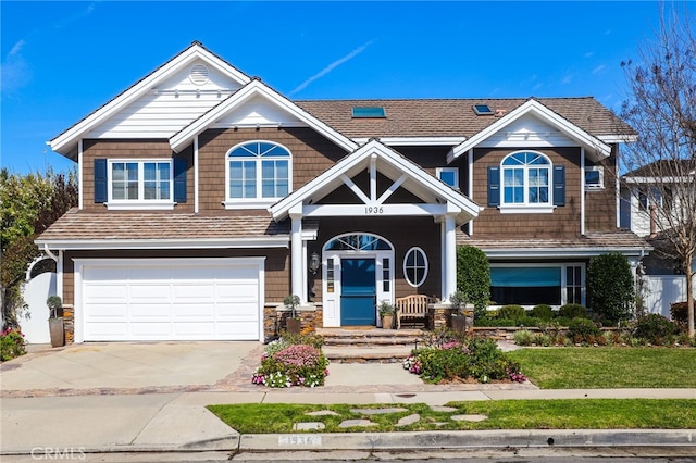 craftsman-style house with a garage