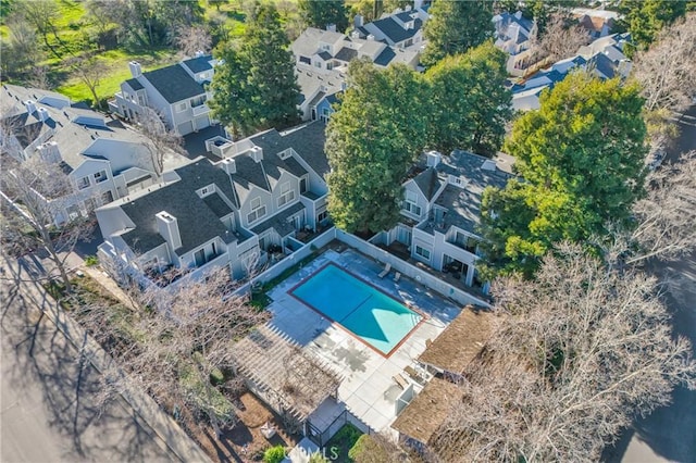 drone / aerial view featuring a residential view