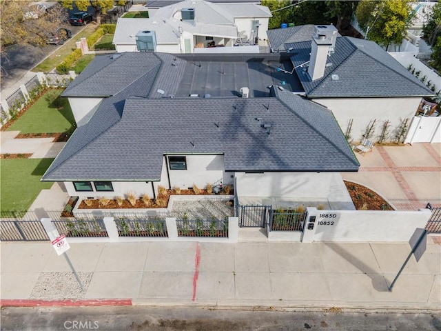 aerial view featuring a residential view