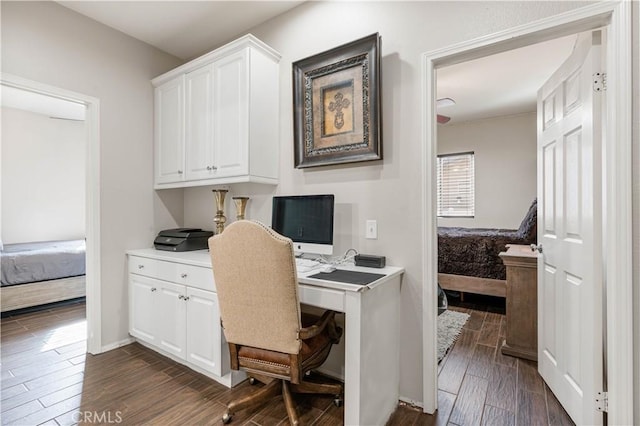 view of home office