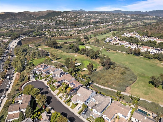 aerial view featuring a mountain view