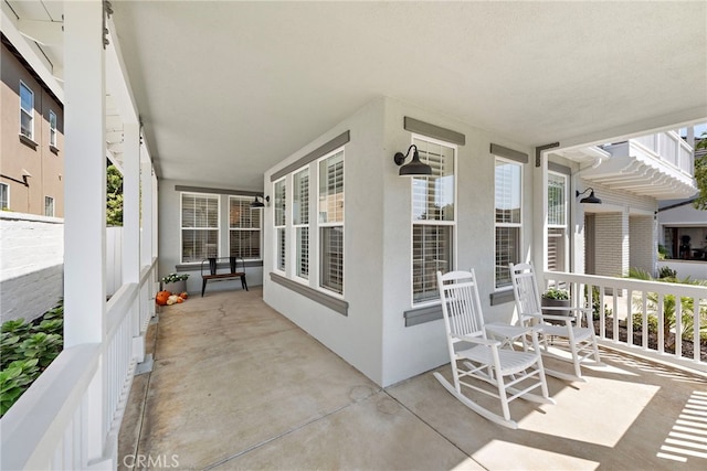 view of patio with covered porch