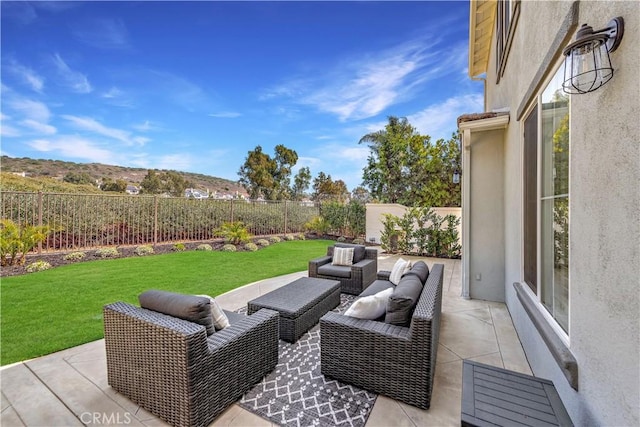 view of patio / terrace with an outdoor hangout area