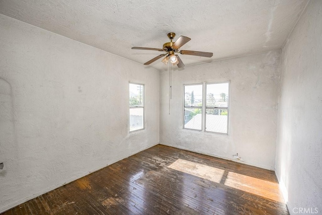1314 E Harvard St, Glendale, CA 91205 - unfurnished room with hardwood / wood-style flooring, a textured wall, and ceiling fan