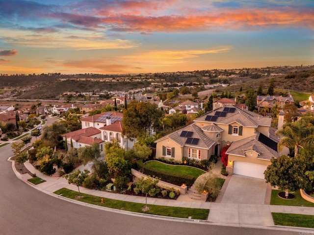 bird's eye view with a residential view