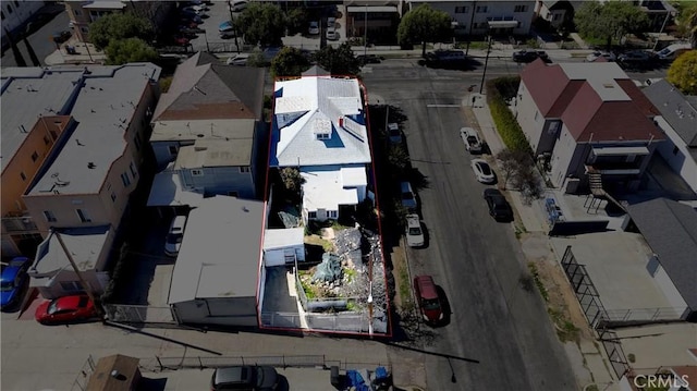 drone / aerial view with a residential view