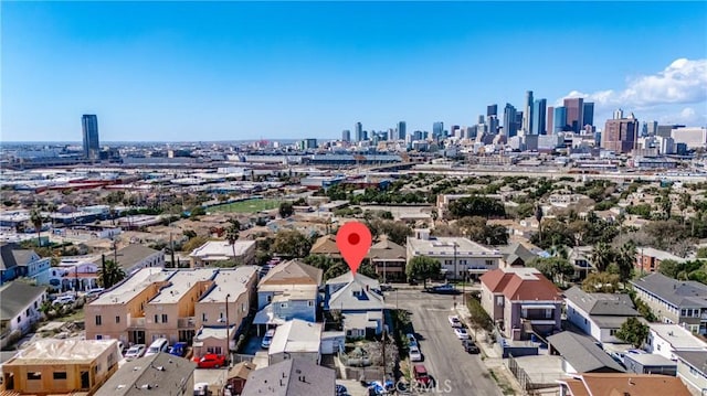 bird's eye view featuring a view of city