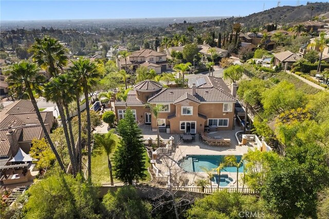 2503 N San Miguel Dr, Orange, CA 92867 - aerial view of residential area featuring a pool