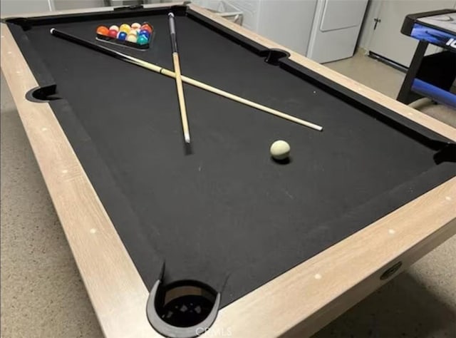 interior space with pool table