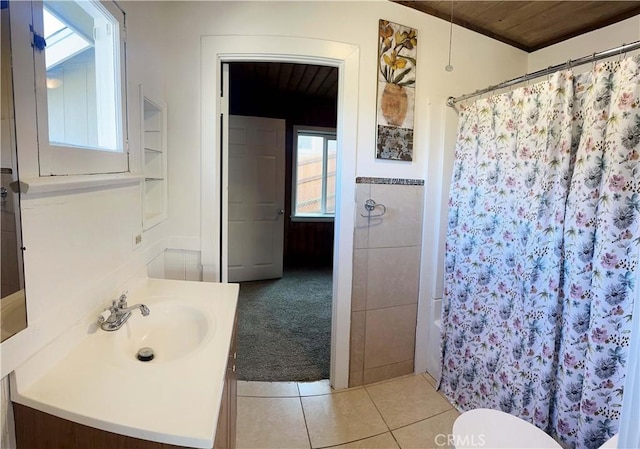 505 N Dr, Lebec, CA 93243 - bathroom featuring toilet, vanity, and tile patterned flooring