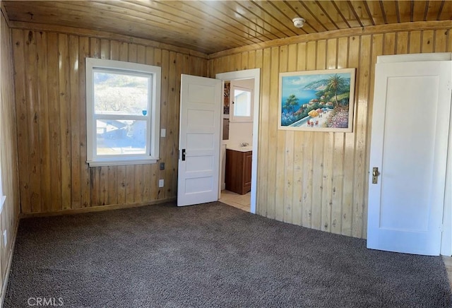 505 N Dr, Lebec, CA 93243 - carpeted spare room with wood ceiling and wood walls
