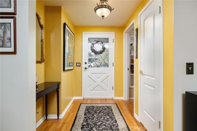 entryway featuring light hardwood / wood-style flooring