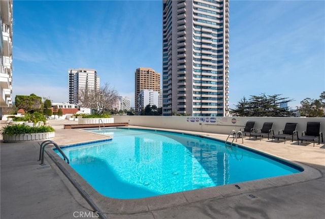 view of pool with a patio