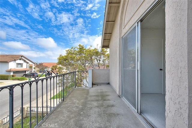 balcony featuring a residential view