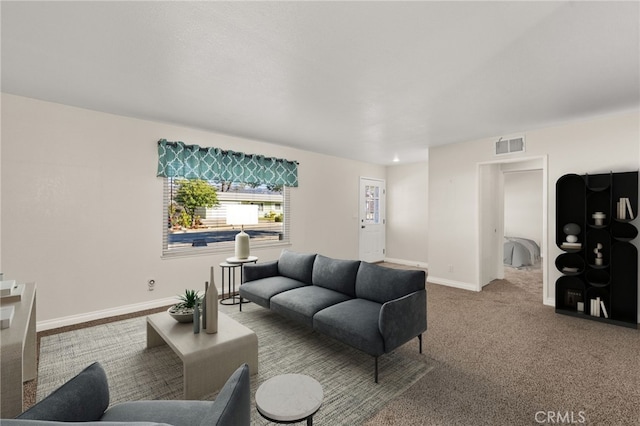 view of carpeted living room