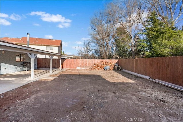 view of yard featuring a patio area