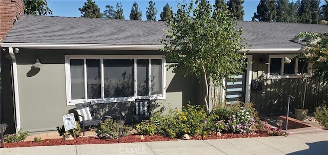 view of front of house with roof with shingles