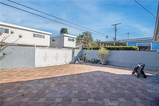 view of patio / terrace with fence