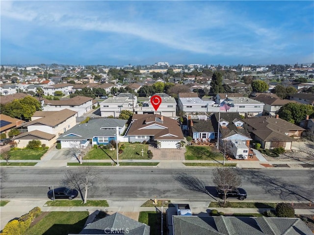 birds eye view of property featuring a residential view