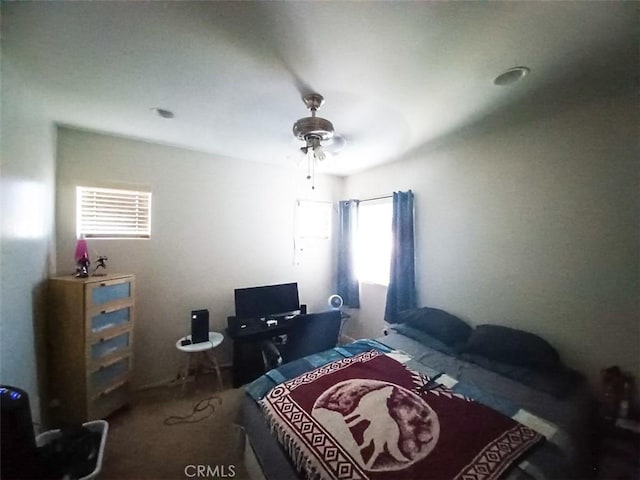 bedroom with ceiling fan