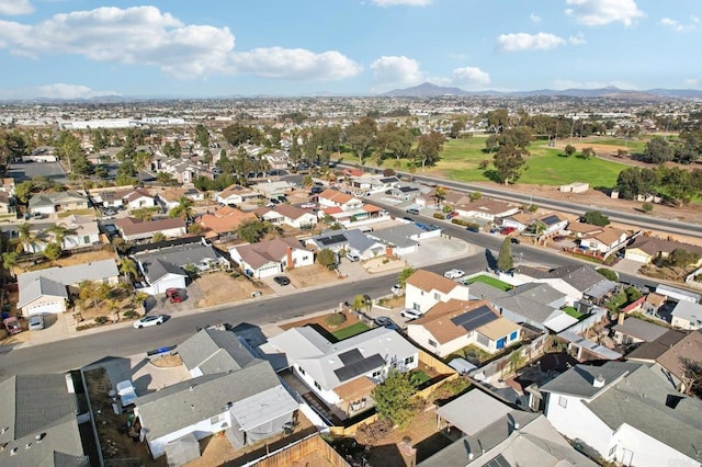 aerial view featuring a mountain view