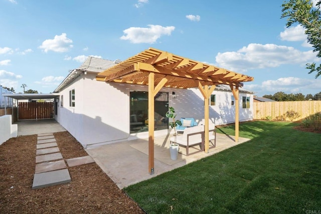 view of patio with a pergola