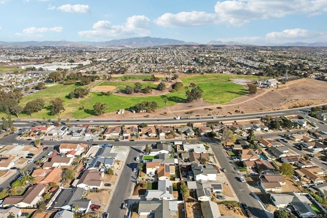 aerial view featuring a mountain view