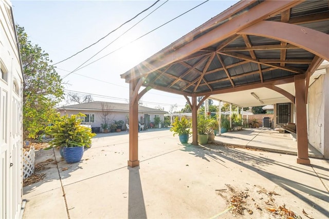 view of patio / terrace with a gazebo