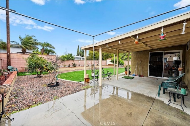 view of patio / terrace with a fenced backyard