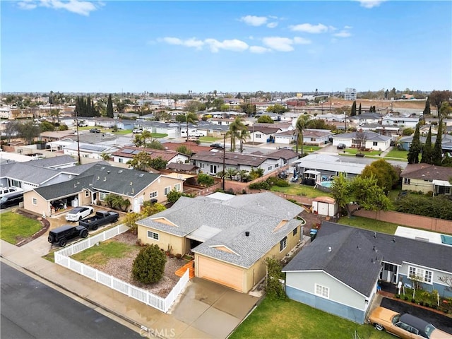 bird's eye view featuring a residential view