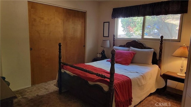 1239 Yosemite Dr, Lake Arrowhead, CA 92352 - bedroom with carpet floors and a closet