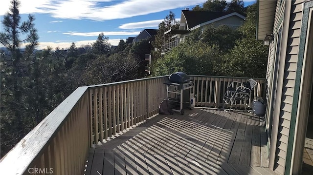 view of wooden deck