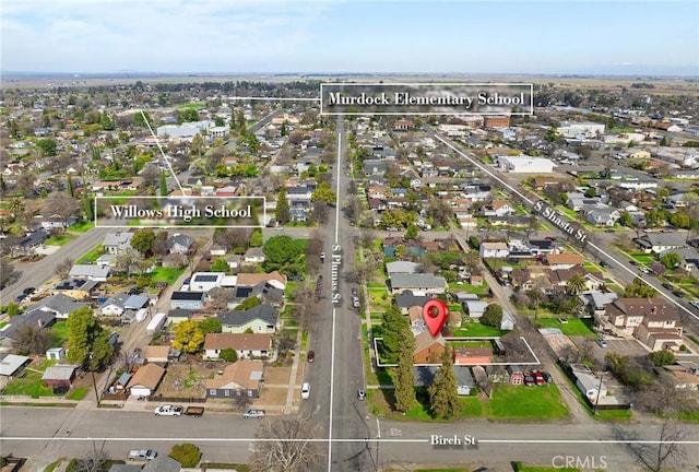 bird's eye view featuring a residential view