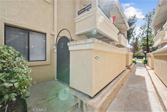 view of property exterior featuring stucco siding