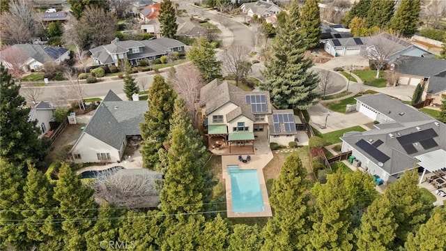 drone / aerial view featuring a residential view