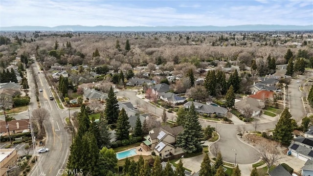 drone / aerial view with a residential view