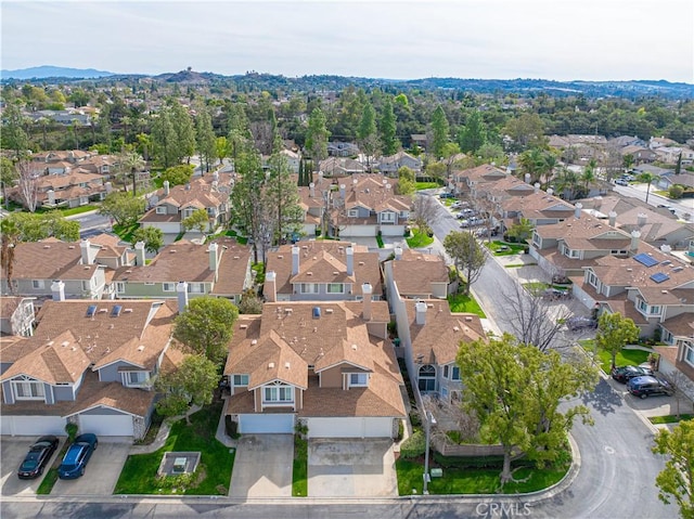 aerial view featuring a residential view