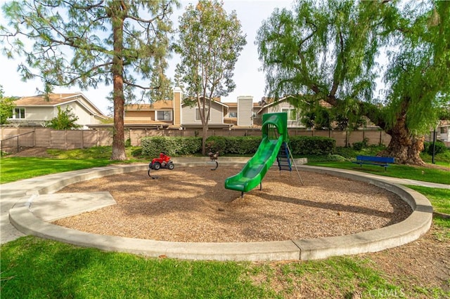 community playground featuring fence